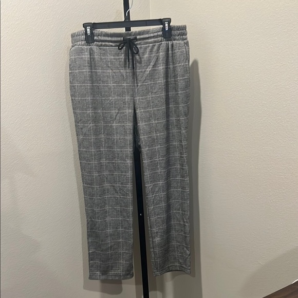 a new day Gray plaid Dress Pants with Elastic Waistband NWOT - Picture 1 of 3